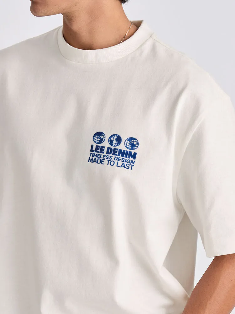 Lee Jeans 3 World Box Cutter Tee - White