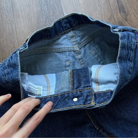 Levi’s 505 32 Vintage 90s Long Relaxed Denim Shorts Straight Fit Y2K High Rise