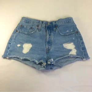 Levi’s Vintage 501 Denim Shorts Distressed High Rise Hipster Button Fly Cut Off