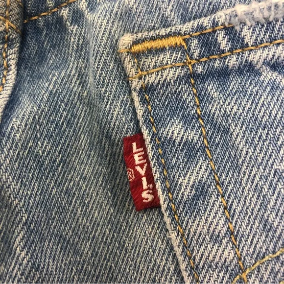Levi’s Vintage 501 Denim Shorts Distressed High Rise Hipster Button Fly Cut Off