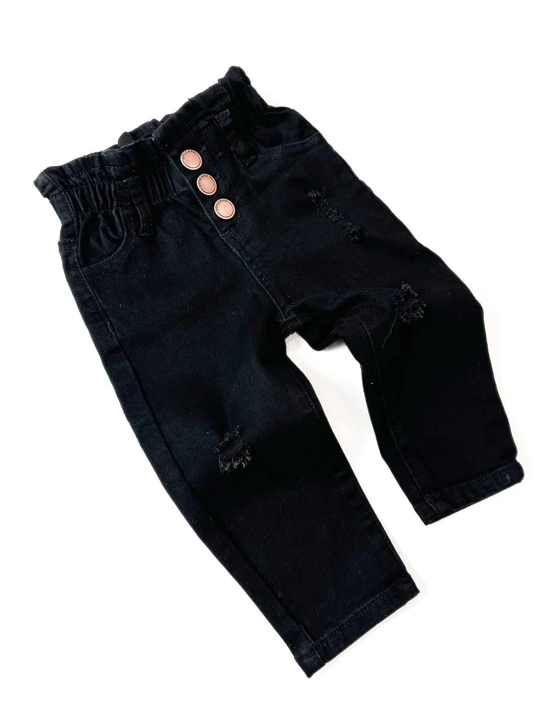 Little Bipsy Paperbag Waist Denim - Black