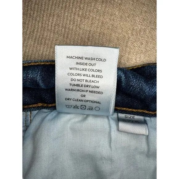 Lovervet by Vervet Mid rise dark wash relaxed boot jeans stretch denim size 25/7