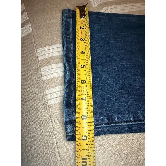 Lovervet by Vervet Mid rise dark wash relaxed boot jeans stretch denim size 25/7