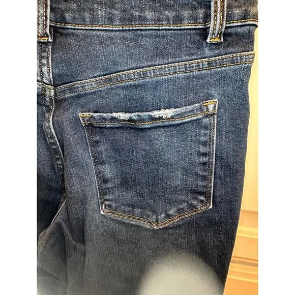 Lovervet by Vervet Mid rise dark wash relaxed boot jeans stretch denim size 25/7