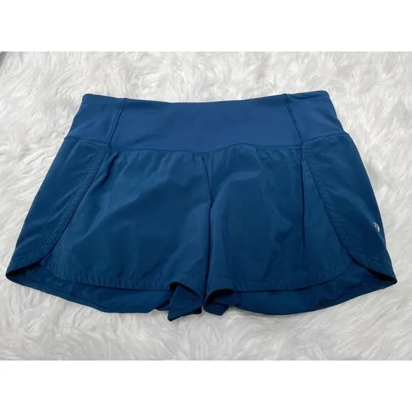 Lululemon Run Times Short II 4&quot; Night Tide Size 4 Teal