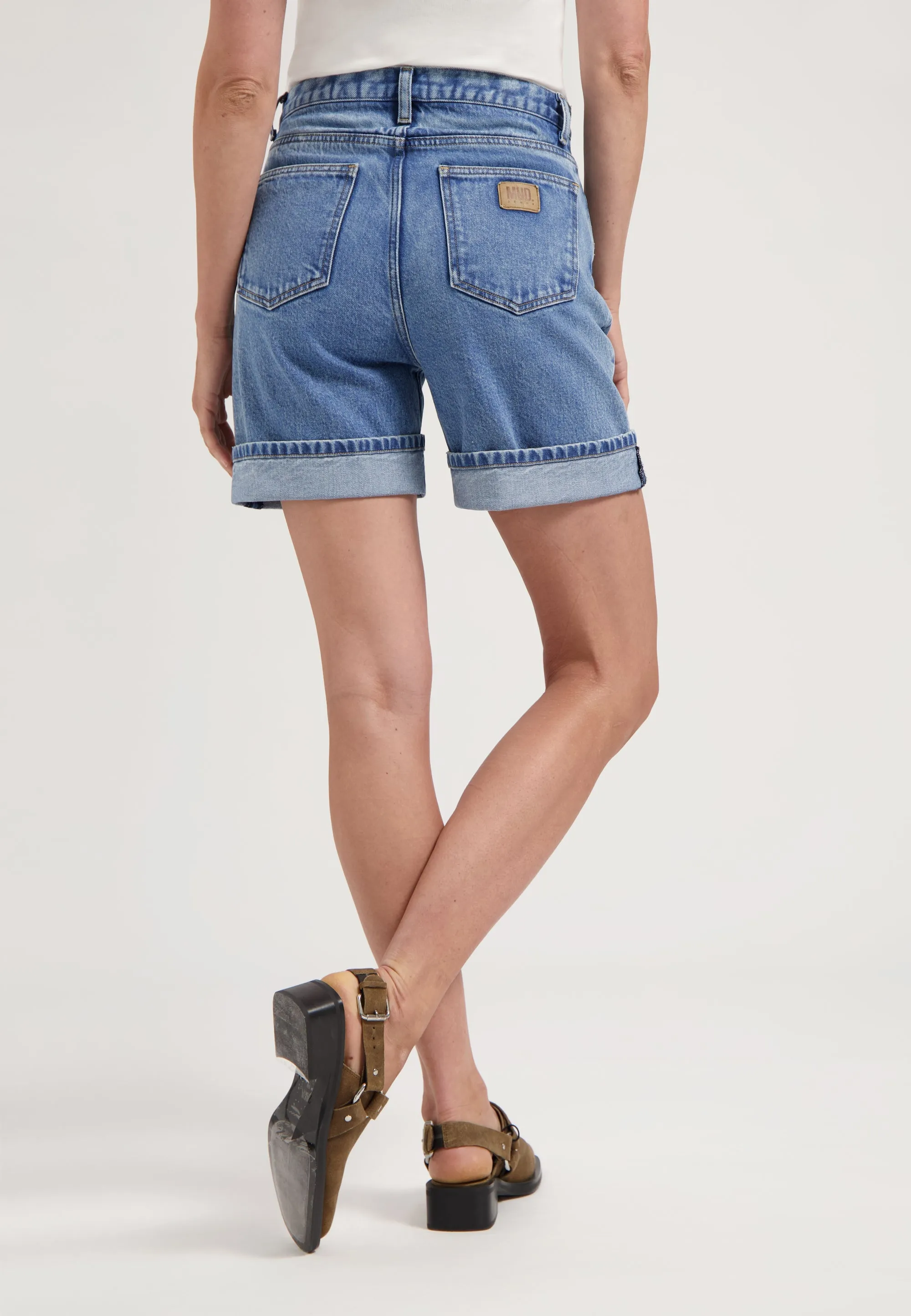 Luna Mid Denim Shorts Stone Vintage