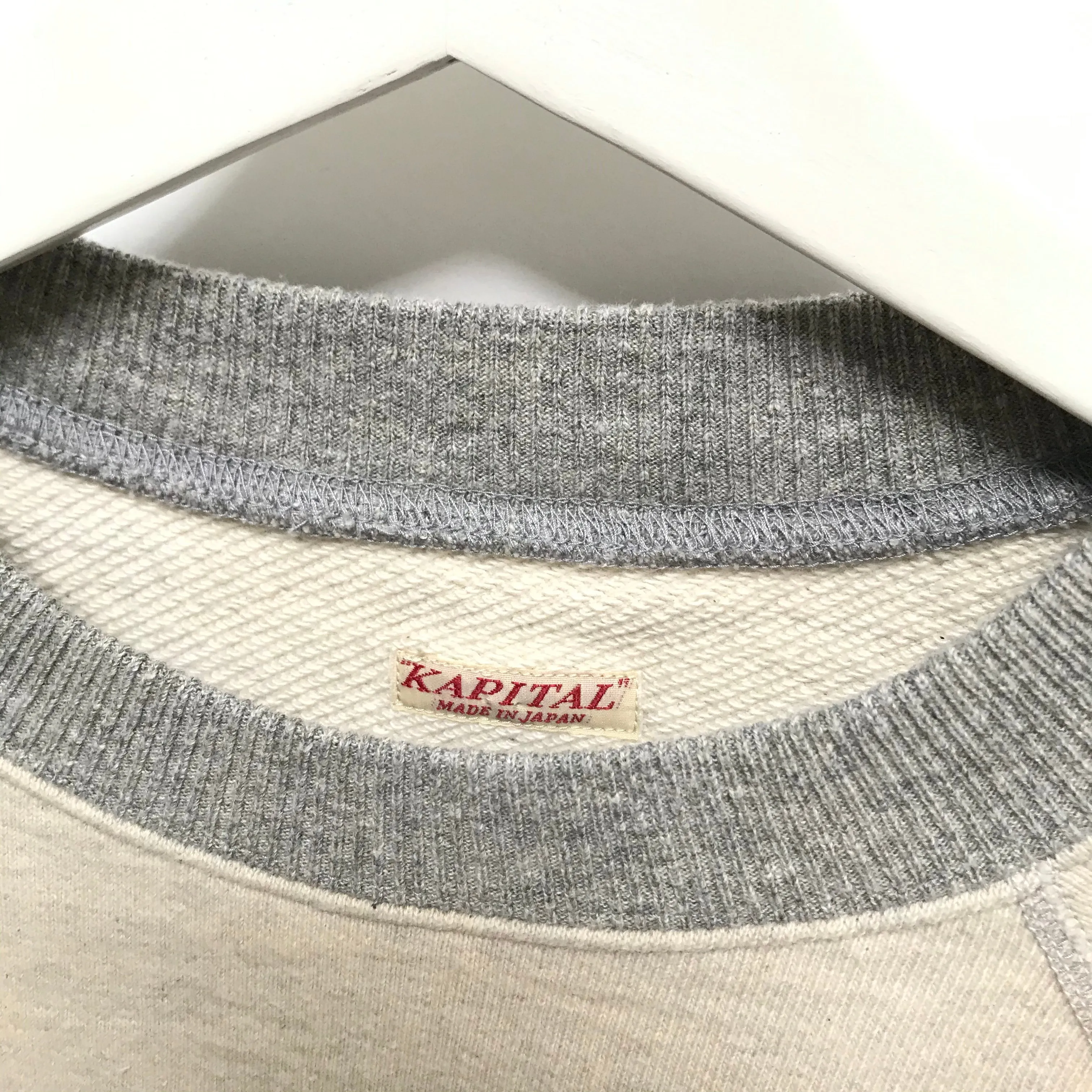 [M] Kapital Beethoven Moonlight Smiley Crewneck Sweatshirt Beige