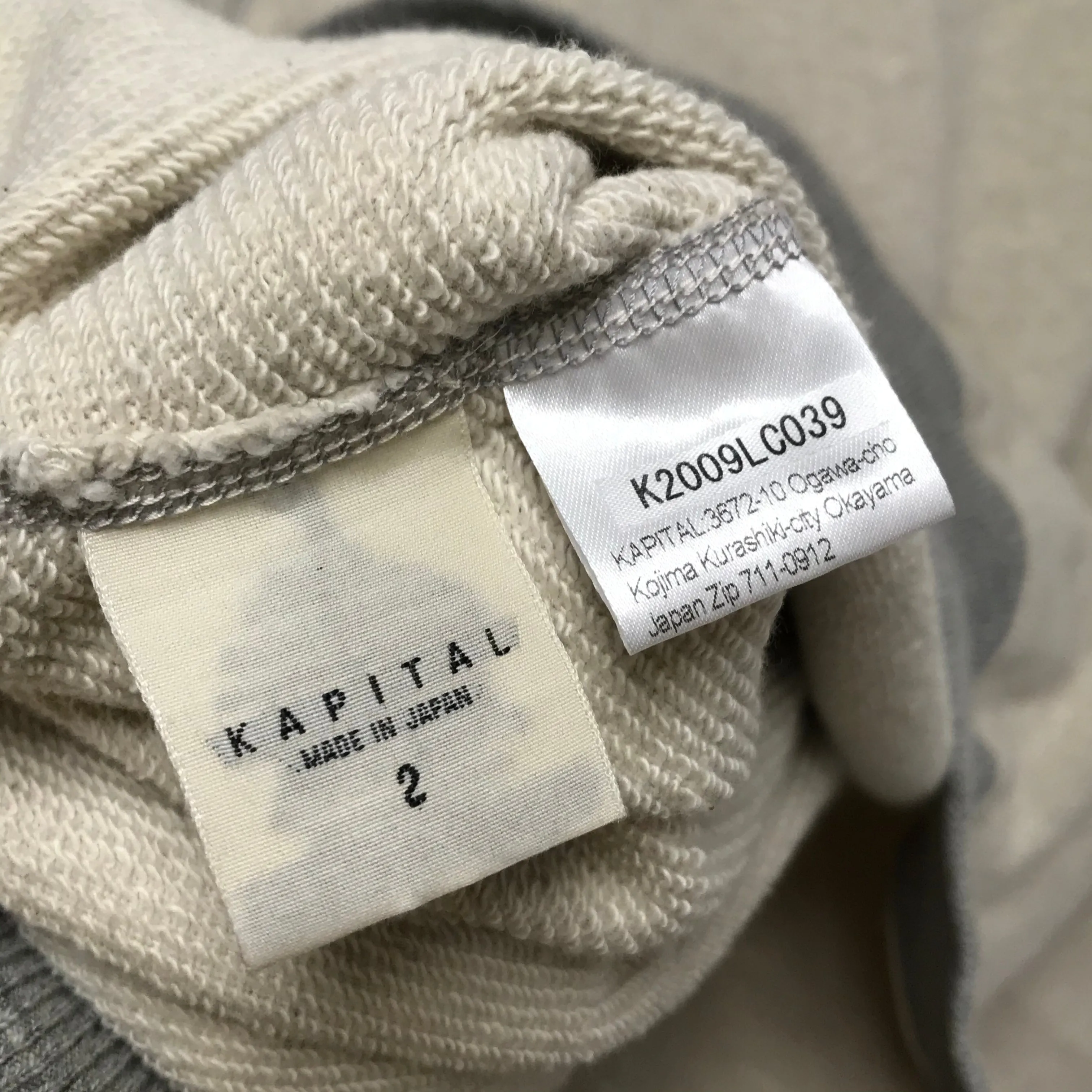 [M] Kapital Beethoven Moonlight Smiley Crewneck Sweatshirt Beige
