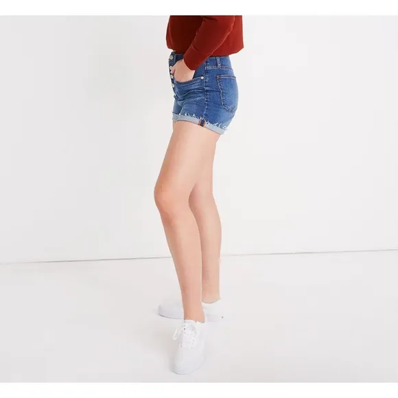 Madewell High-Rise Denim Shorts Button-Front Edition