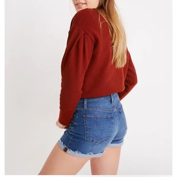 Madewell High-Rise Denim Shorts Button-Front Edition