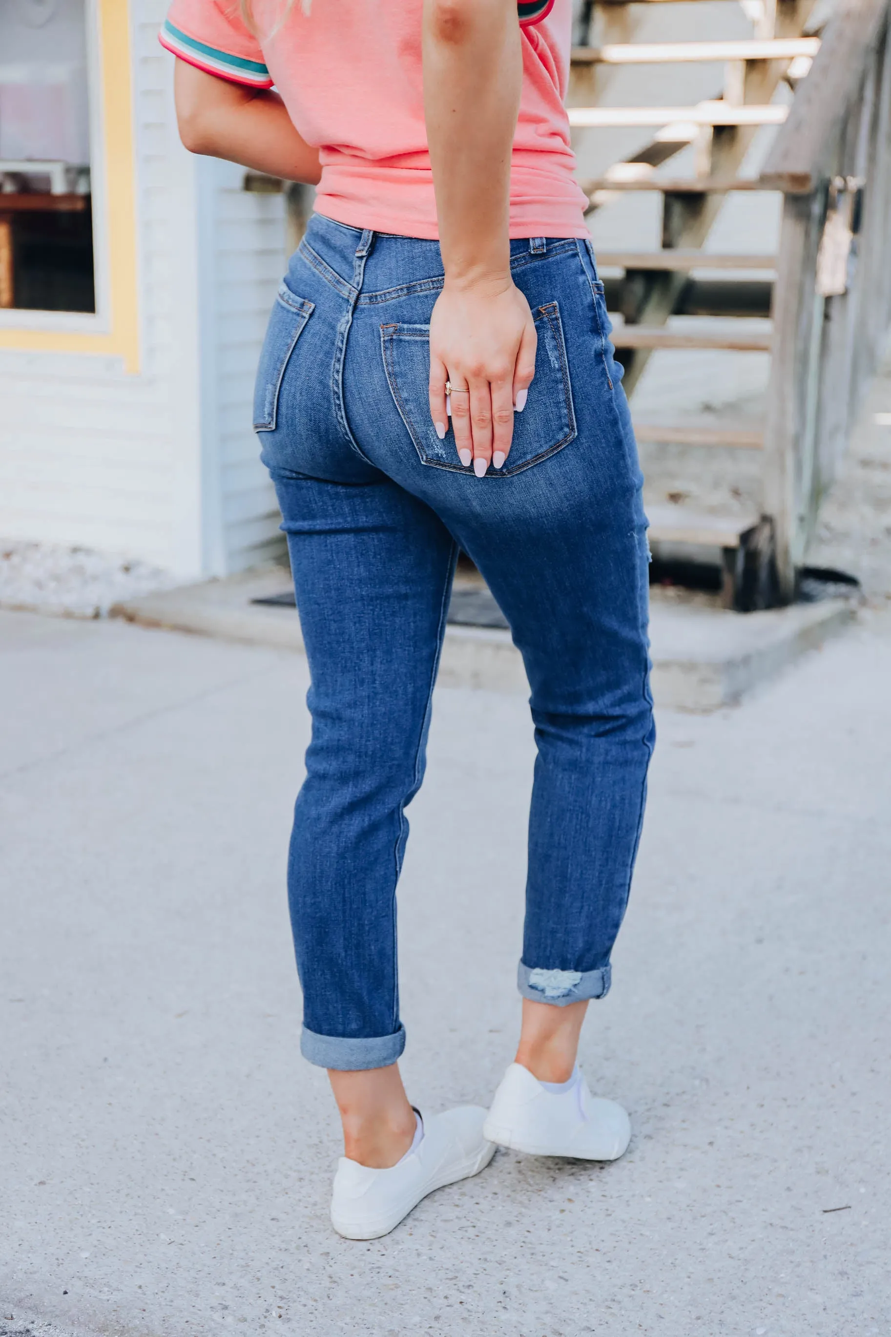 Mae Roll Up Mom Jeans