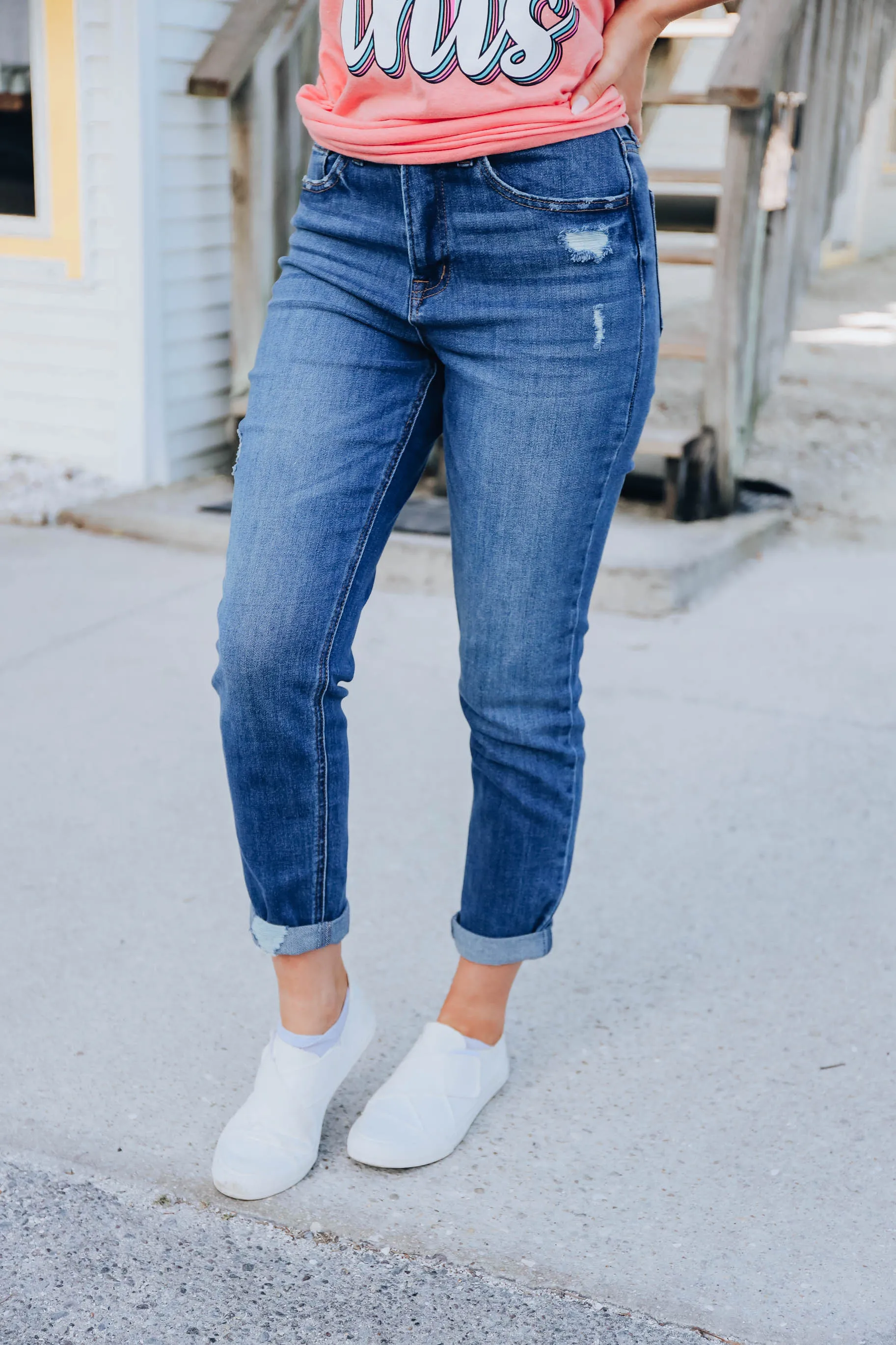 Mae Roll Up Mom Jeans
