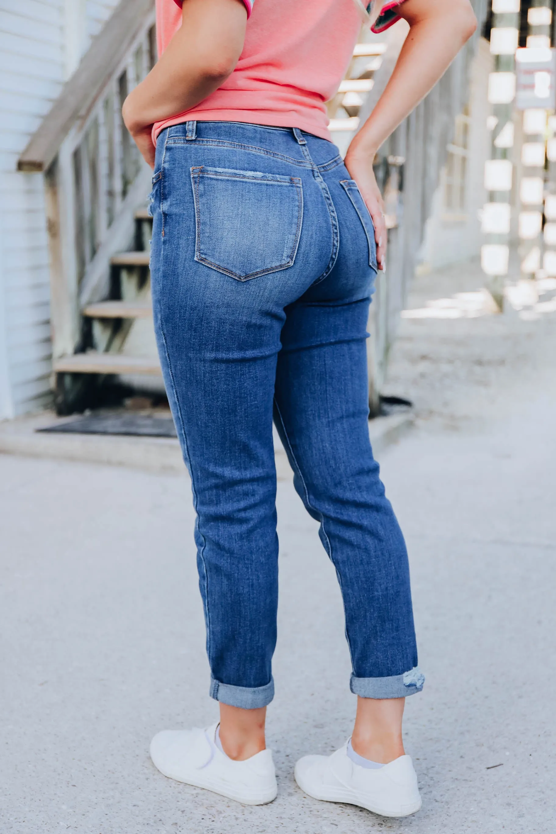 Mae Roll Up Mom Jeans