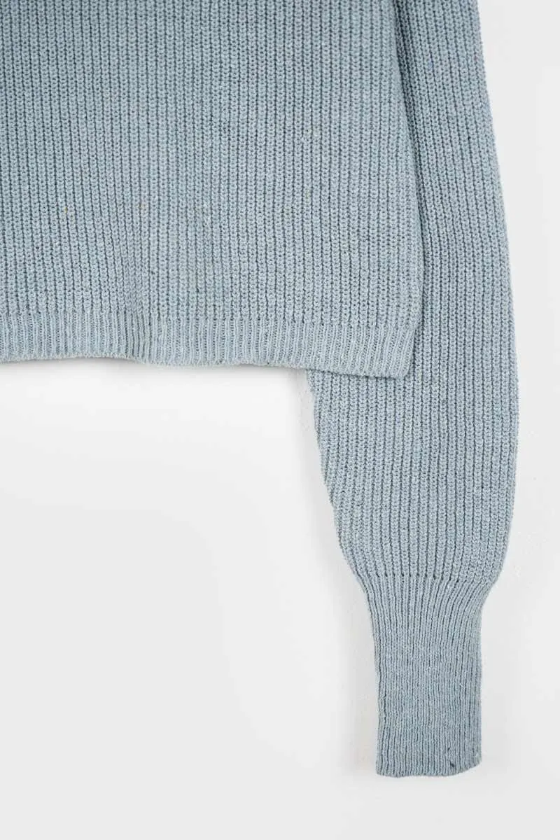 Maglia Cropped Donna Cotone Jeans Rigenerato Martina