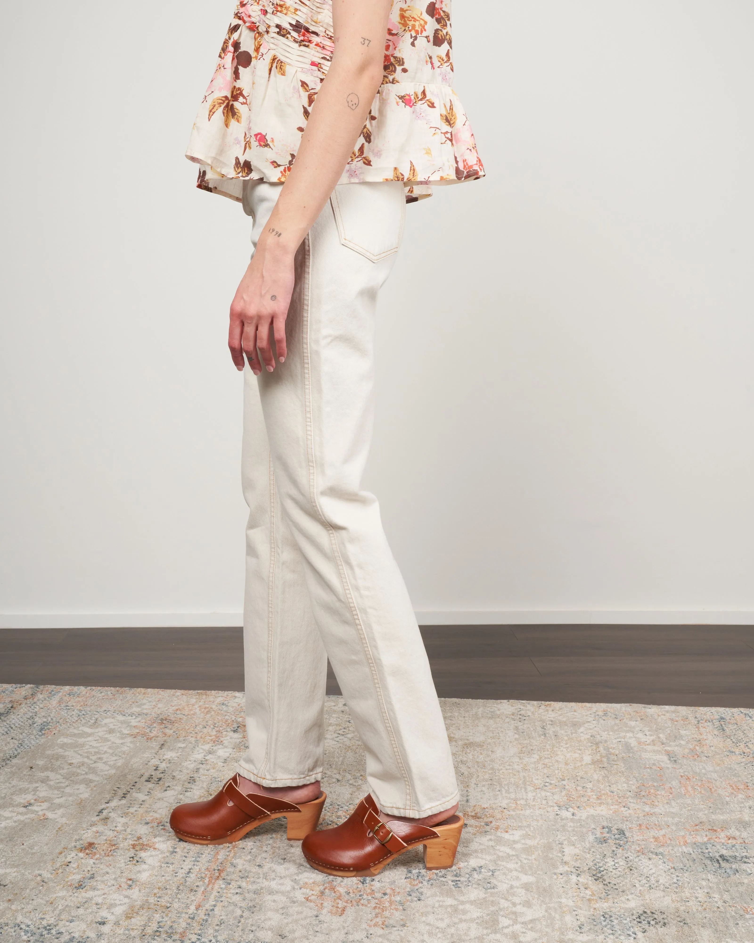 marcel jean - tile white denim