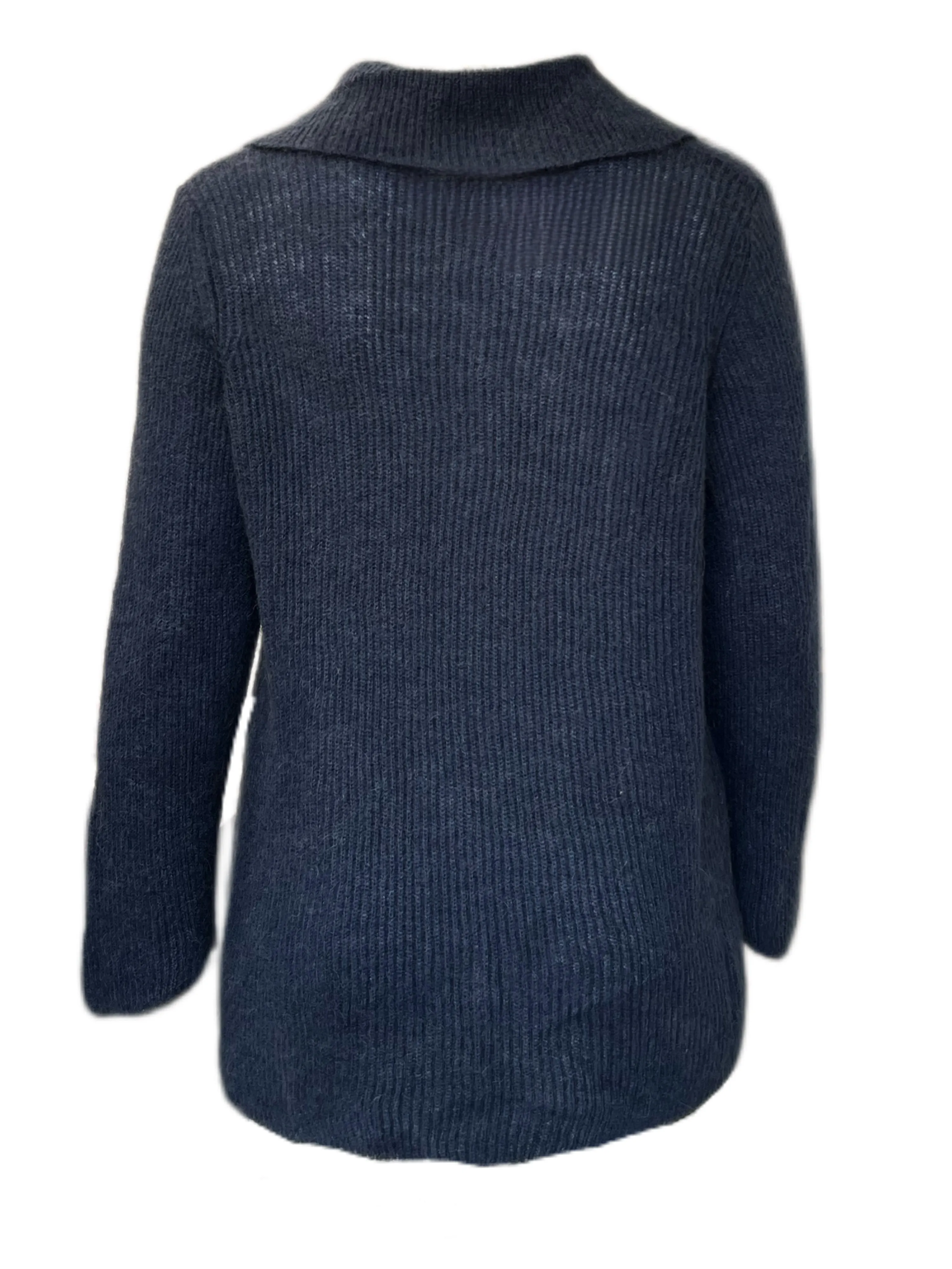 Marina Rinaldi Women's Navy Mammola Long Sleeves Knitted Cardigan Size XL NWT