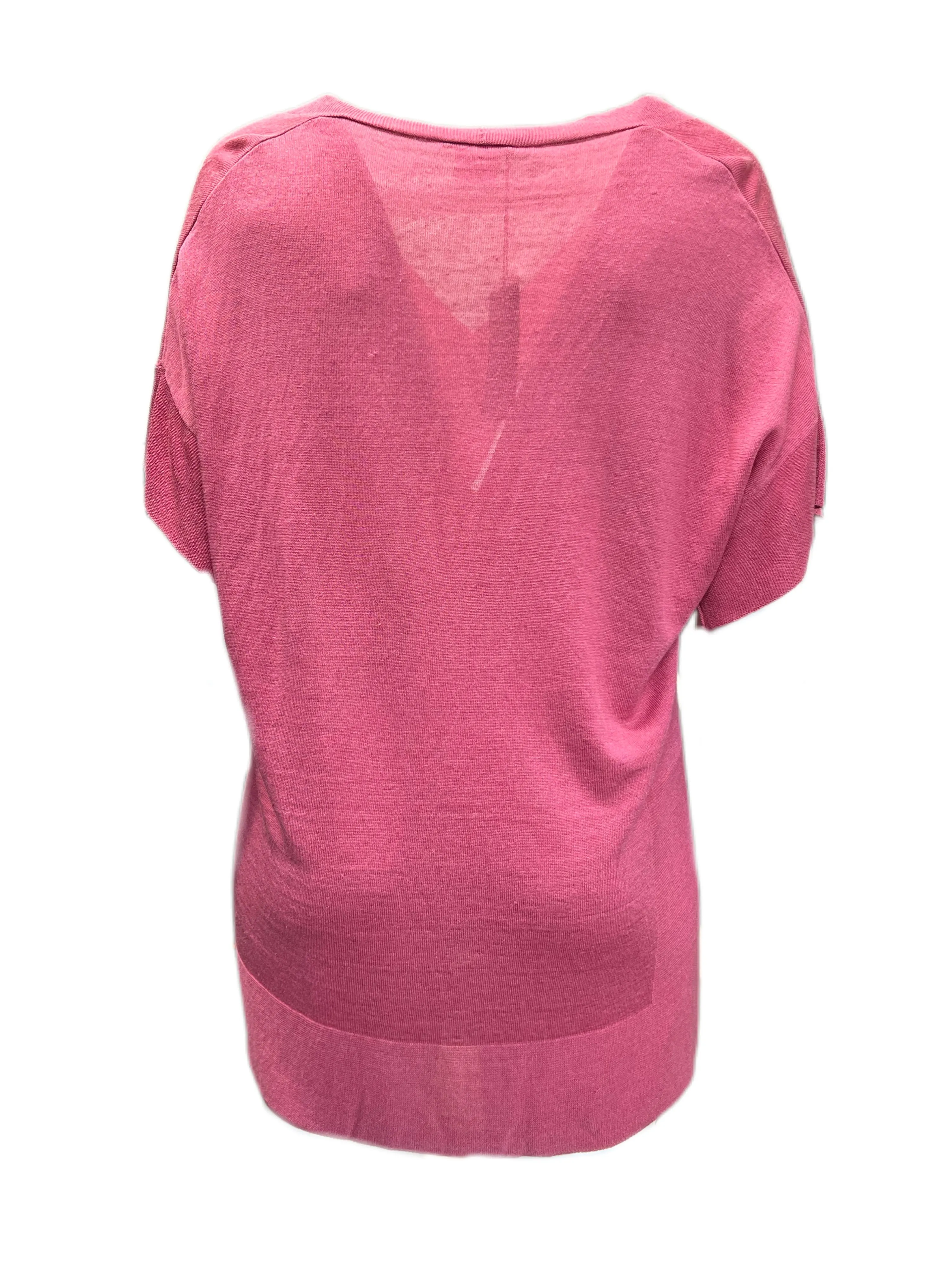 Marina Rinaldi Women's Pink Medioevo Button Front Knitted Sweater NWT
