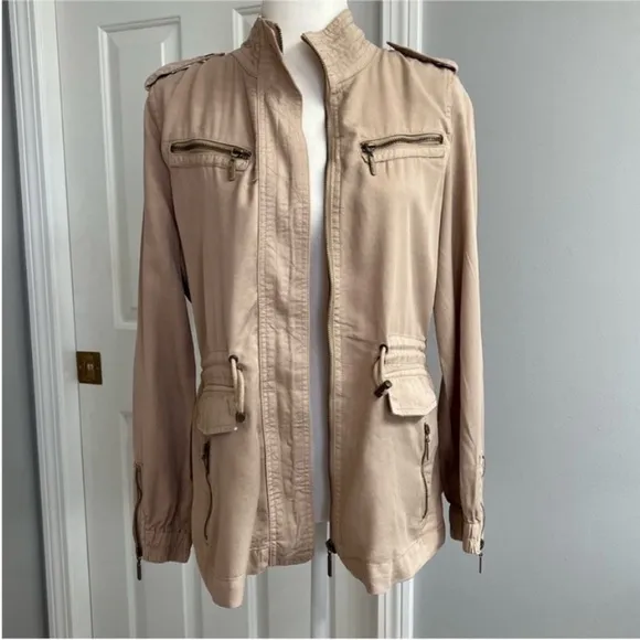 Max Jeans Tan Utility Jacket Size XS