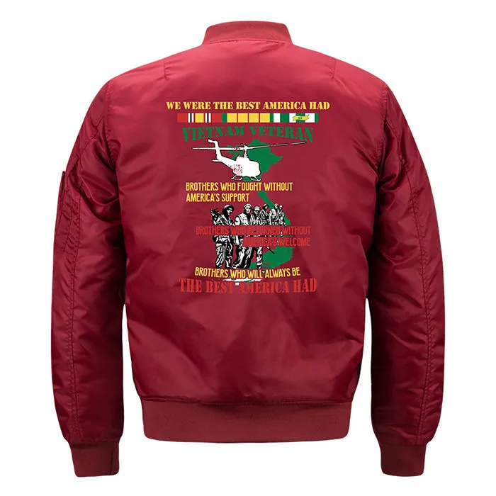 Max To 8XL Battle Embroidery Thin Pilot Jacket