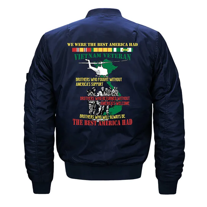 Max To 8XL Battle Embroidery Thin Pilot Jacket