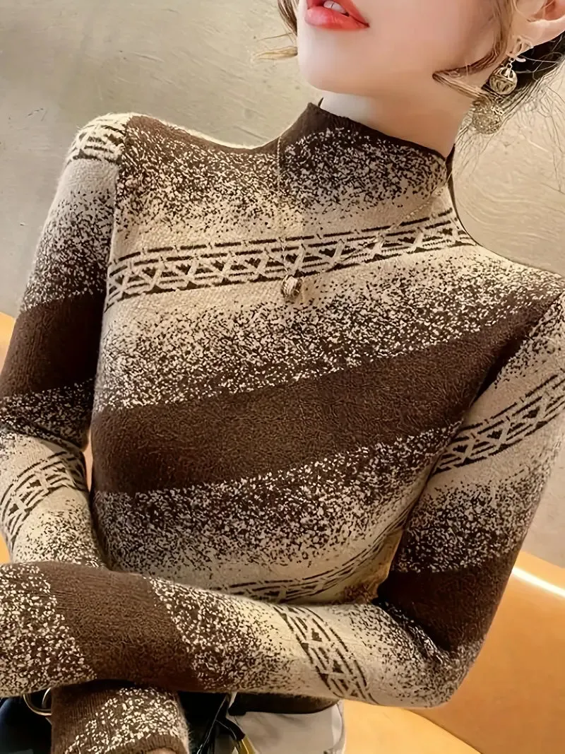 Mayla - elegant striped knit sweater