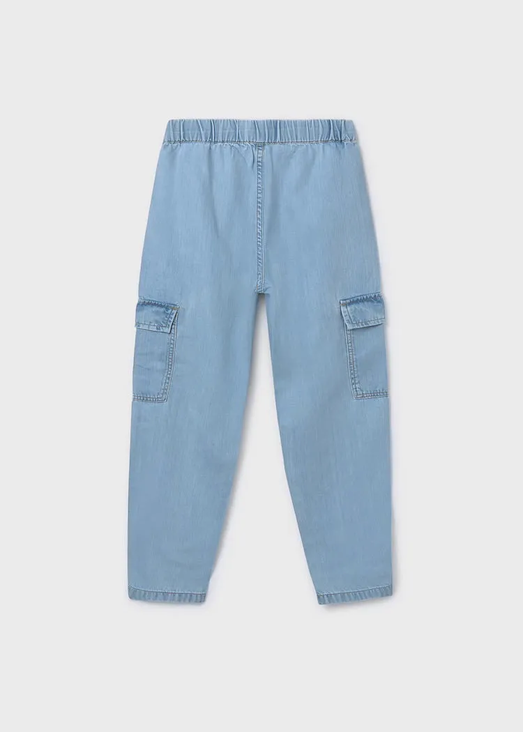 Mayoral Girls Relaxed Fit Cargo Jeans: Size 8 to 18