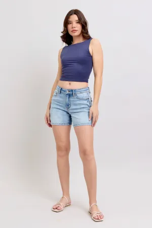 Medium Mid Rise Vintage Wash Judy Blue Dad Shorts 3/3/25 9658