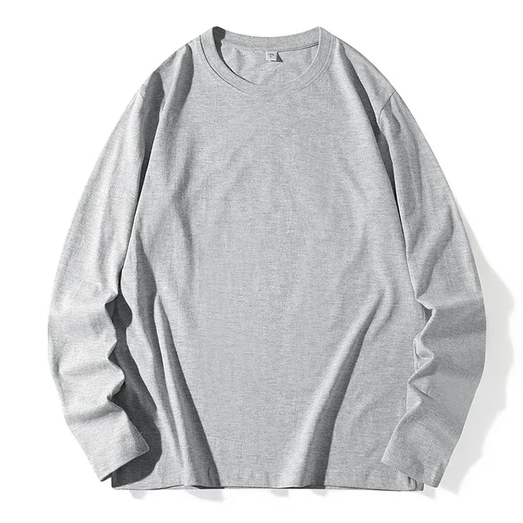 Men's Long Sleeve Shirt Simple and Fashionable Versatile Round Neck