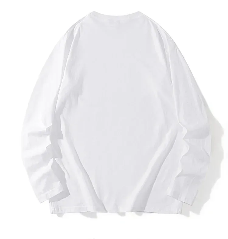 Men's Long Sleeve Shirt Simple and Fashionable Versatile Round Neck