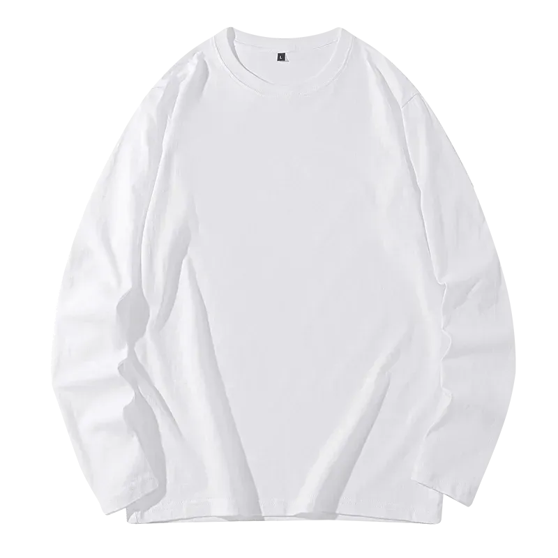 Men's Long Sleeve Shirt Simple and Fashionable Versatile Round Neck