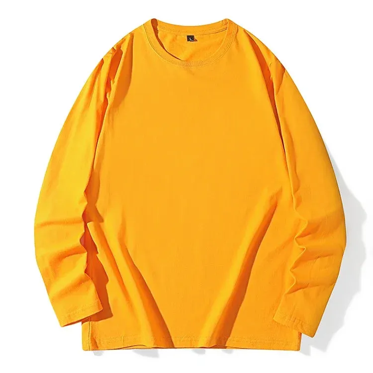 Men's Long Sleeve Shirt Simple and Fashionable Versatile Round Neck