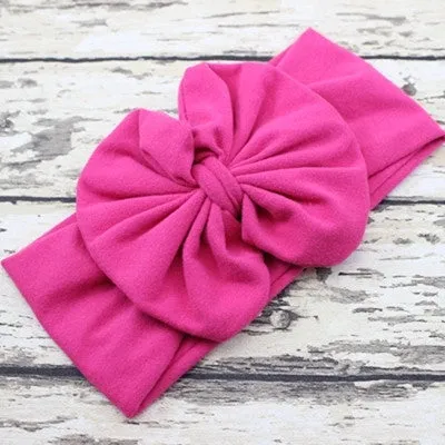 Messy Bow Headband Light Pink Bow Headwrap