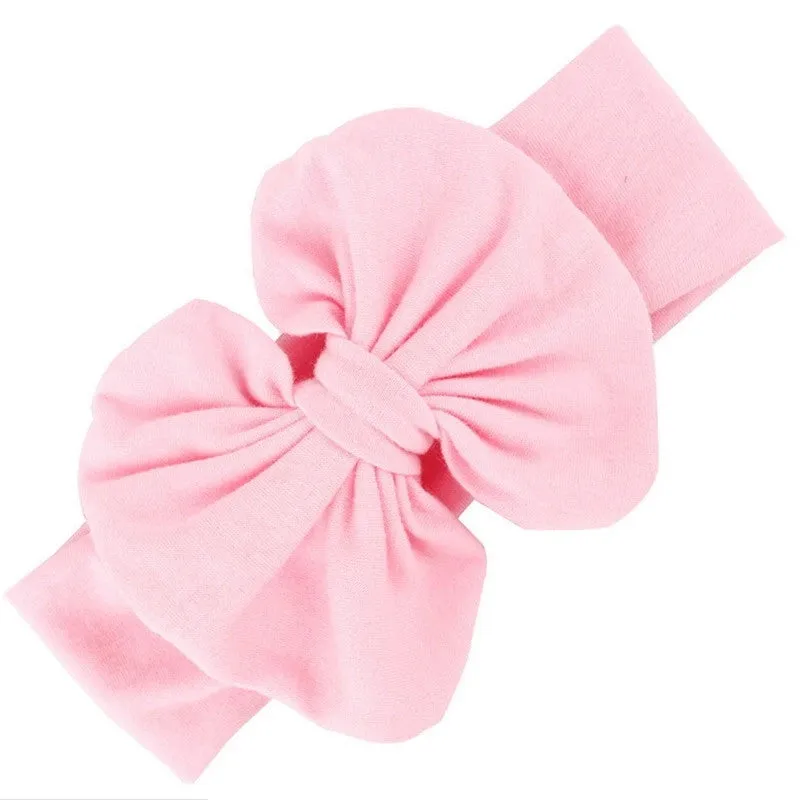 Messy Bow Headband Light Pink Bow Headwrap