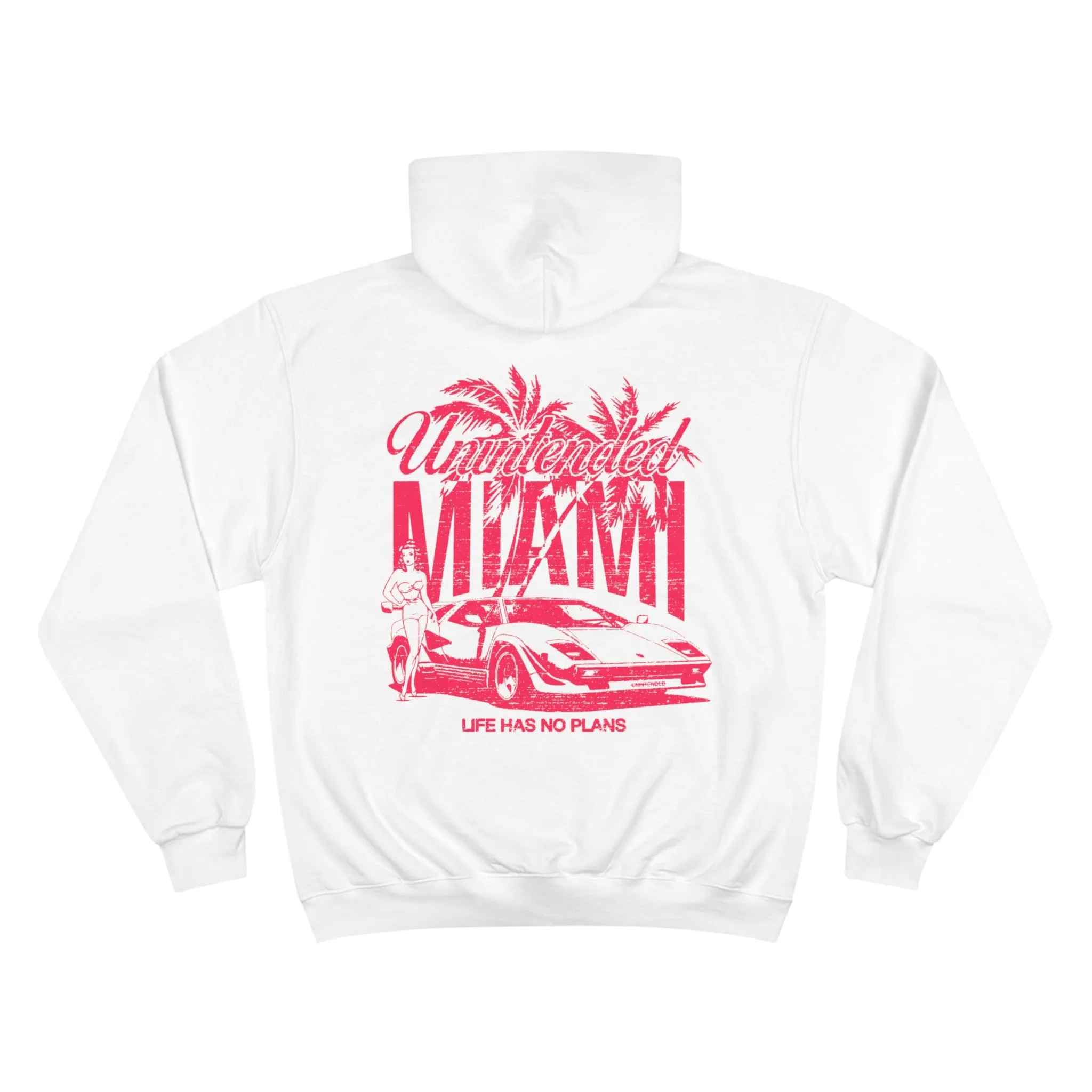 Miami X Champion Hoodie White