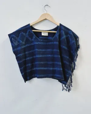 Midnight Shibori Tassel Top