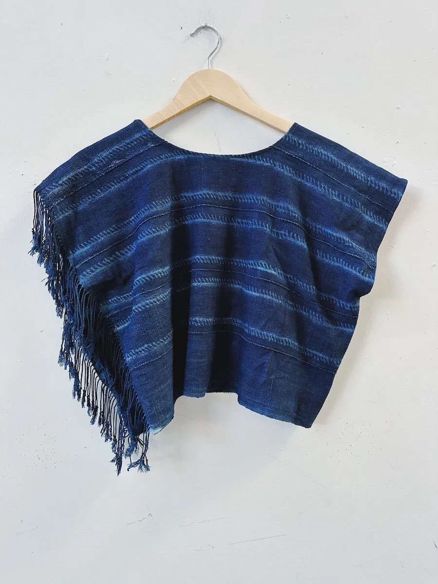 Midnight Shibori Tassel Top