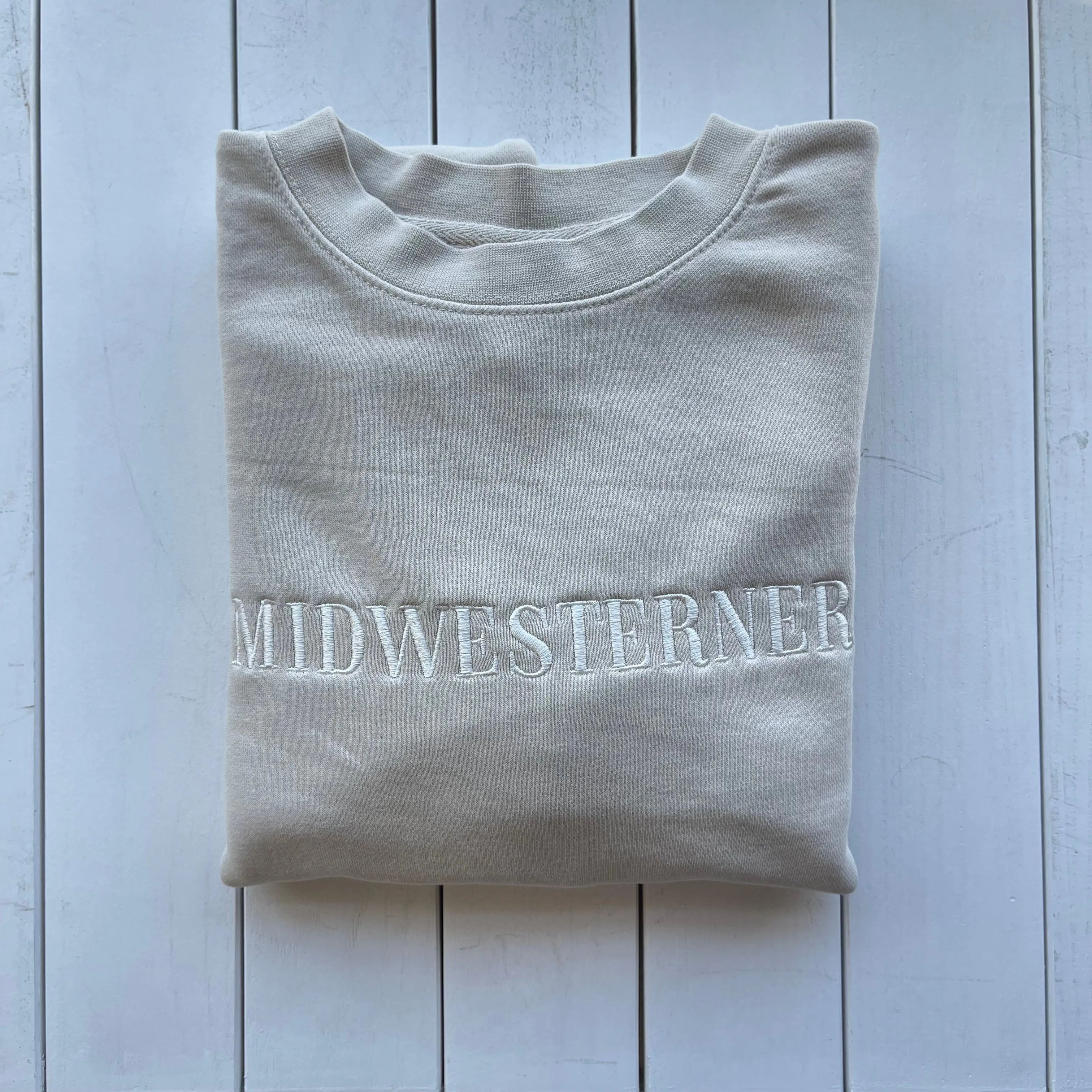 Midwesterner Limited Edition Embroidered Ivory Sweatshirt (Discontinued)