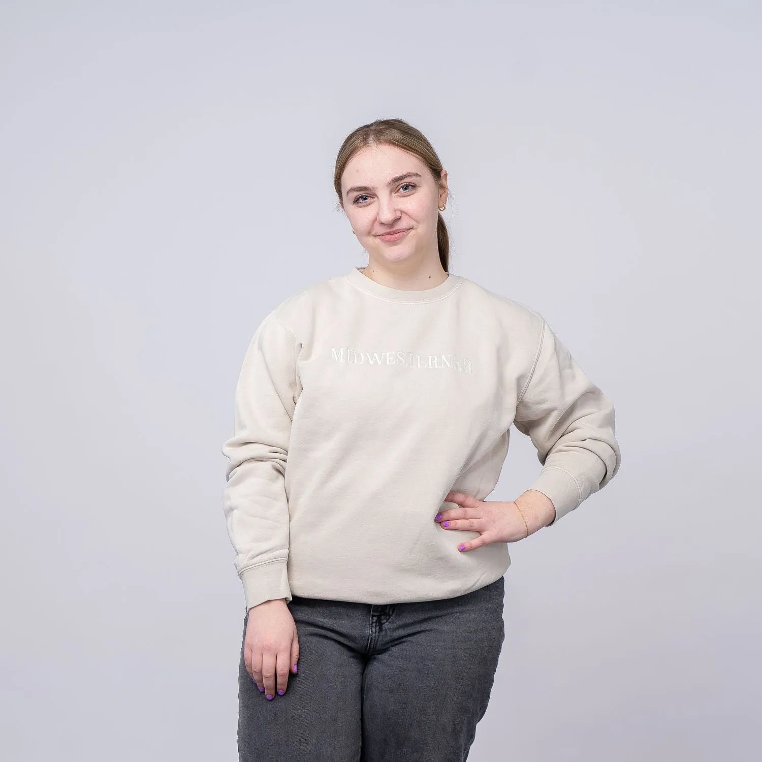 Midwesterner Limited Edition Embroidered Ivory Sweatshirt (Discontinued)