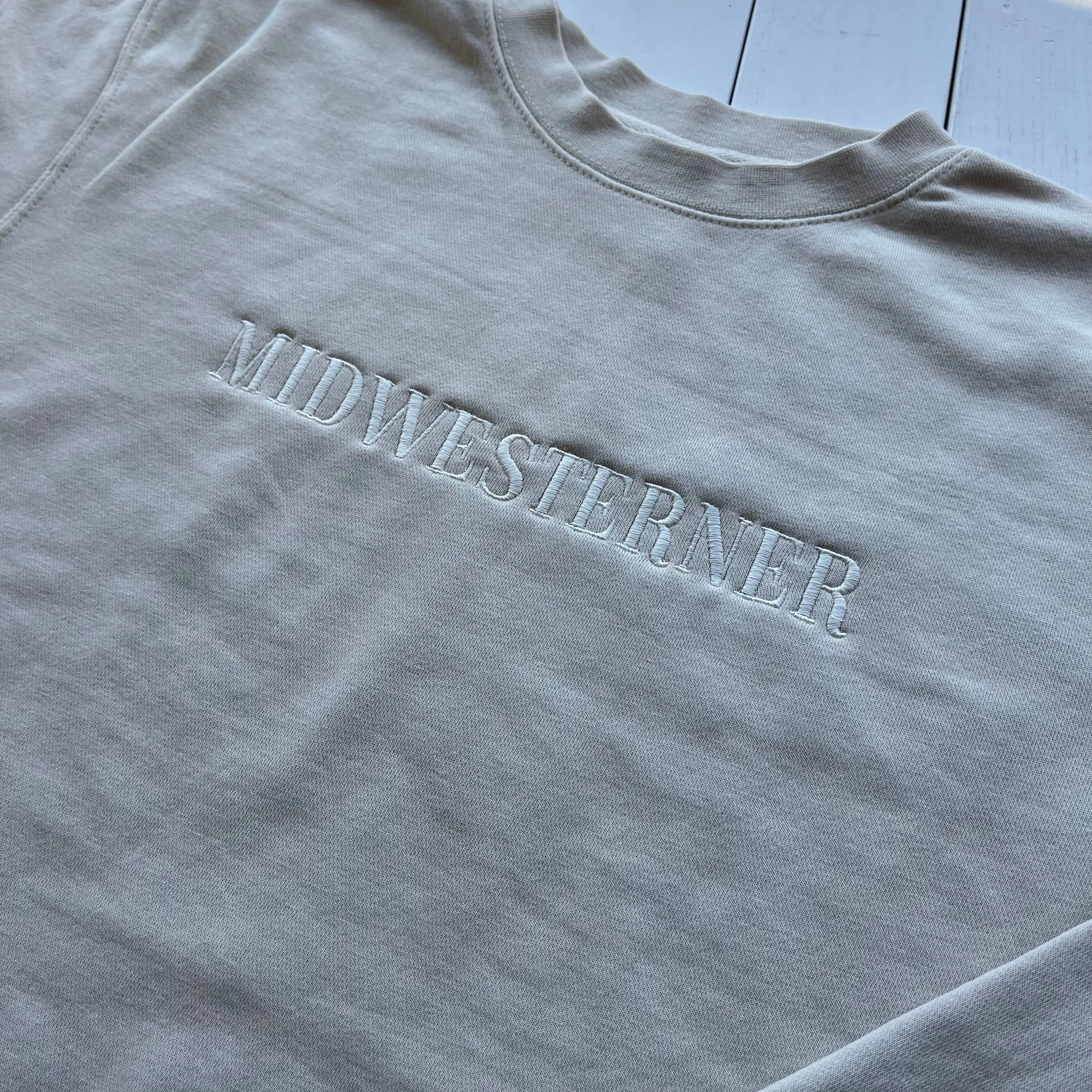 Midwesterner Limited Edition Embroidered Ivory Sweatshirt (Discontinued)