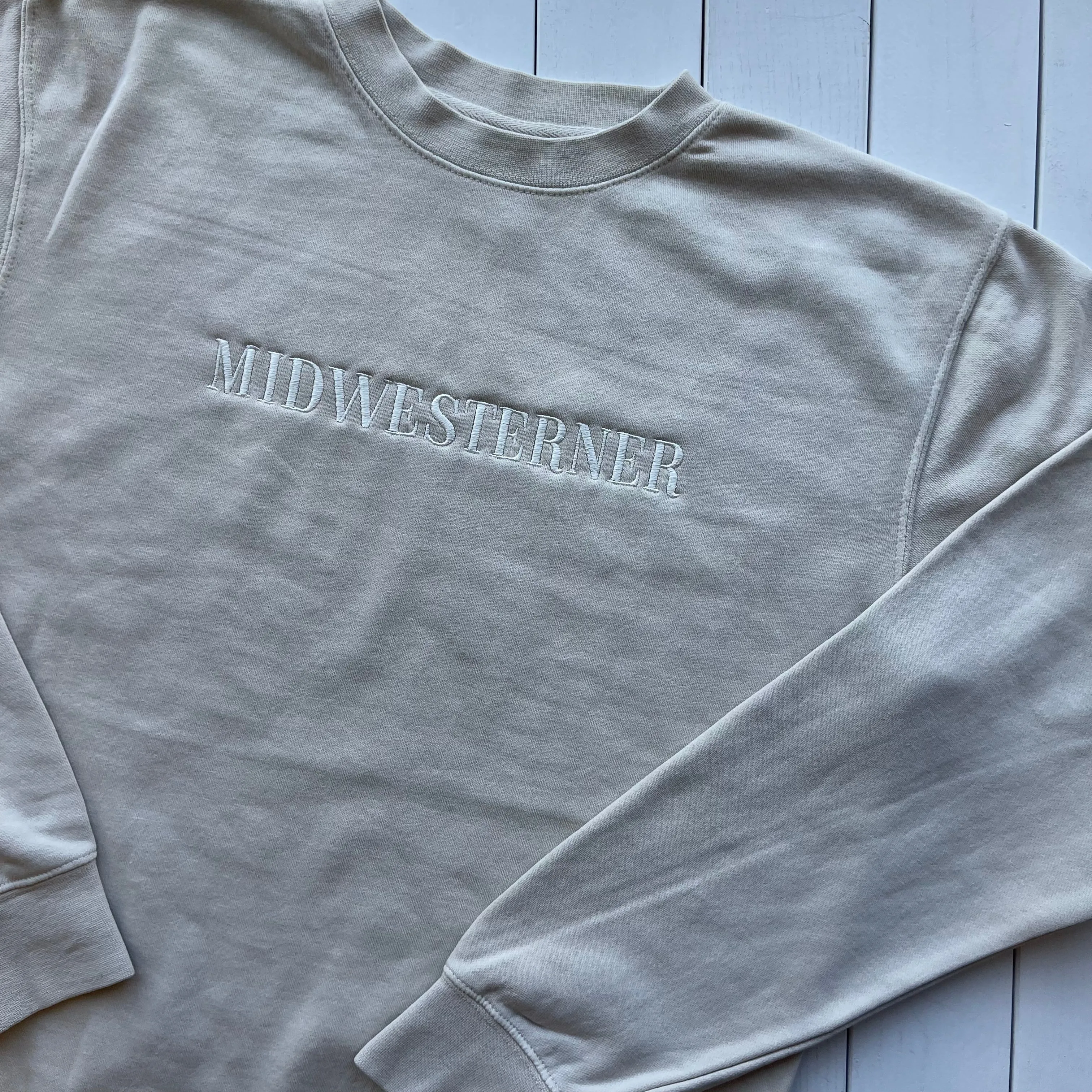 Midwesterner Limited Edition Embroidered Ivory Sweatshirt (Discontinued)