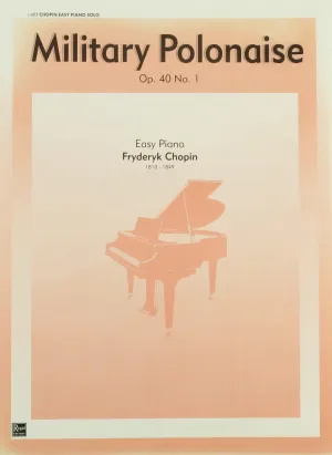 Military Polonaise Op. 40 No. 1, Easy Piano
