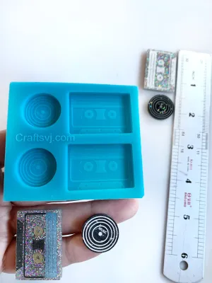 Molde de silicón LP disco cassette vintage años 70’s  / Silicone mold for clay resin Mold Casting