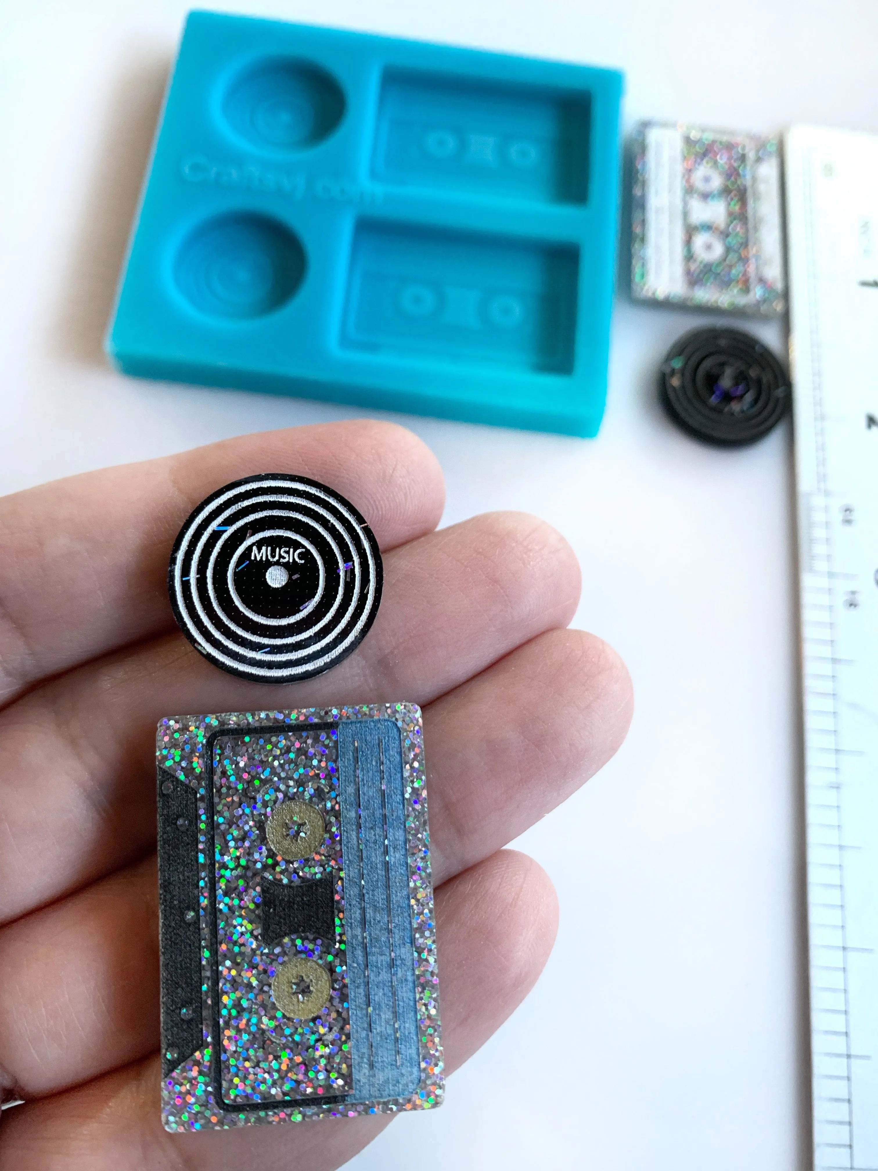 Molde de silicón LP disco cassette vintage años 70’s  / Silicone mold for clay resin Mold Casting