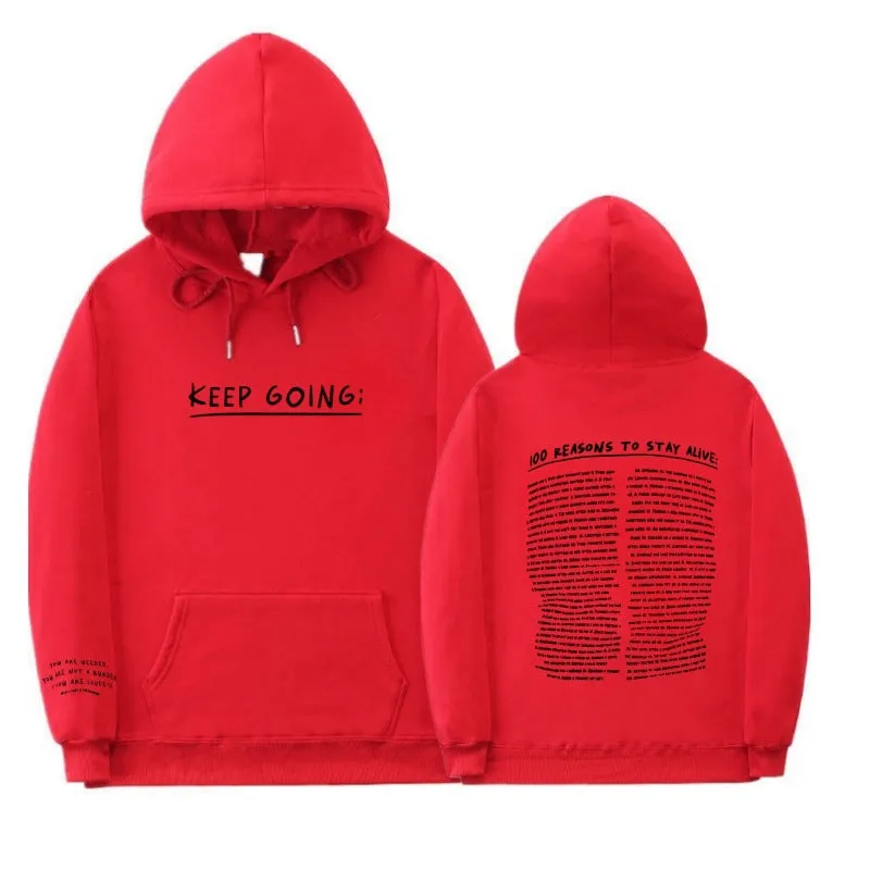 Moritz | 100 reasons to stay alive Hoodie (keep going)
