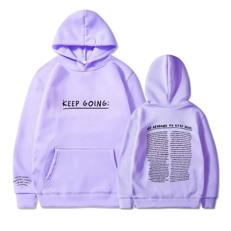 Moritz | 100 reasons to stay alive Hoodie (keep going)