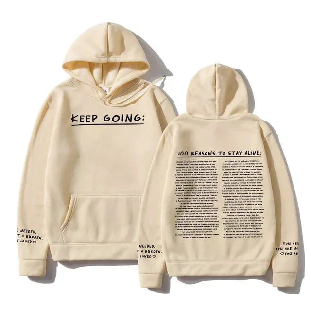 Moritz | 100 reasons to stay alive Hoodie (keep going)