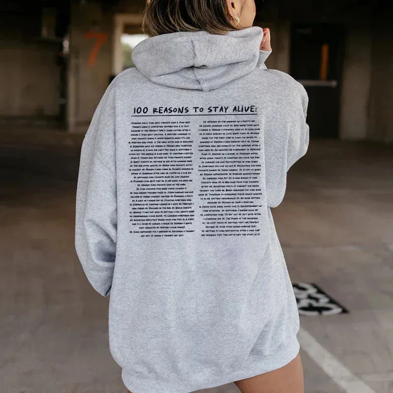 Moritz | 100 reasons to stay alive Hoodie (keep going)