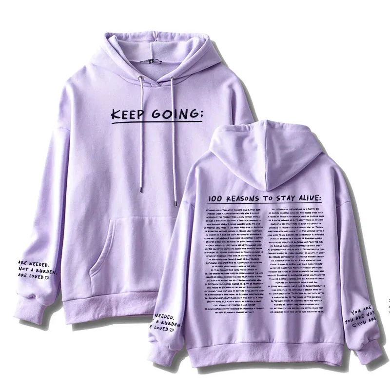 Moritz | 100 reasons to stay alive Hoodie (keep going)
