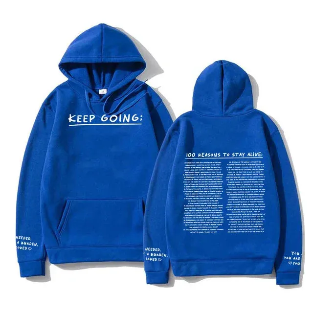 Moritz | 100 reasons to stay alive Hoodie (keep going)