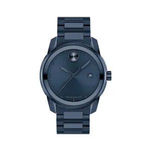 Movado Bold Men's Watch Blue Tone Case Quartz